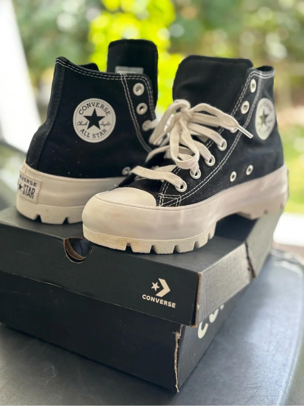 Converse Chuck Taylor Lugged Platform High Top Black/White Size 6